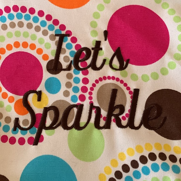 Thirty One Let’s Sparkle Zippered Insulated Large Multicolored Cosmetic Bag - Picture 2 of 6